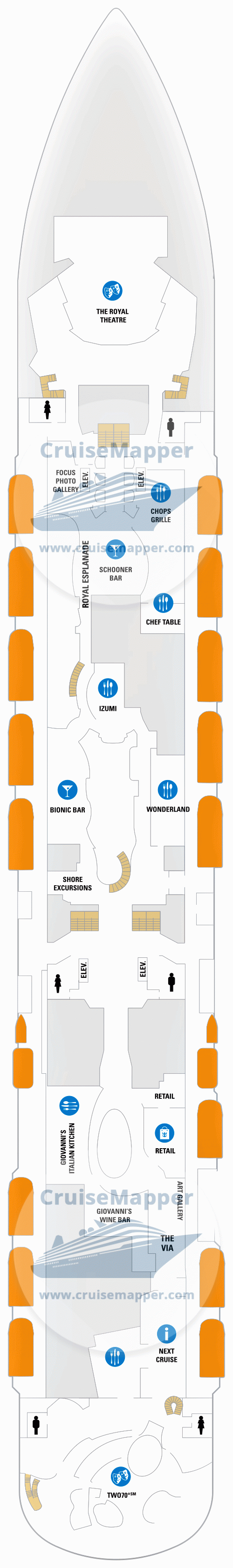 Odyssey Of The Seas deck 5 plan CruiseMapper