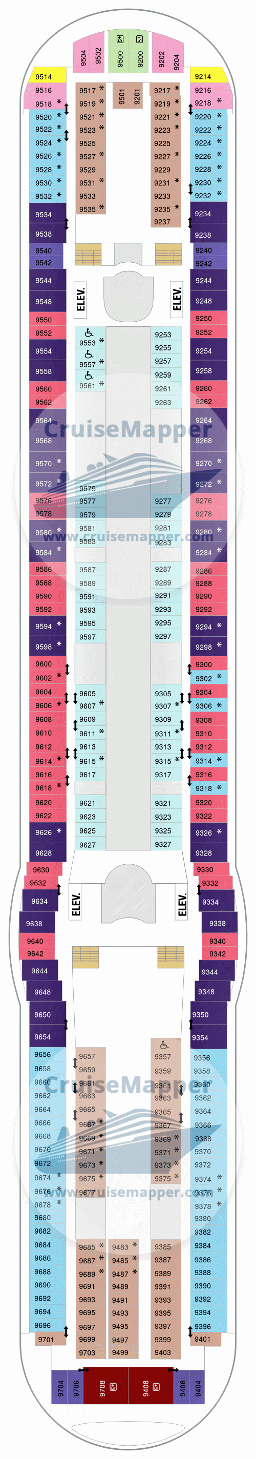 Independence Of The Seas deck 9 plan CruiseMapper
