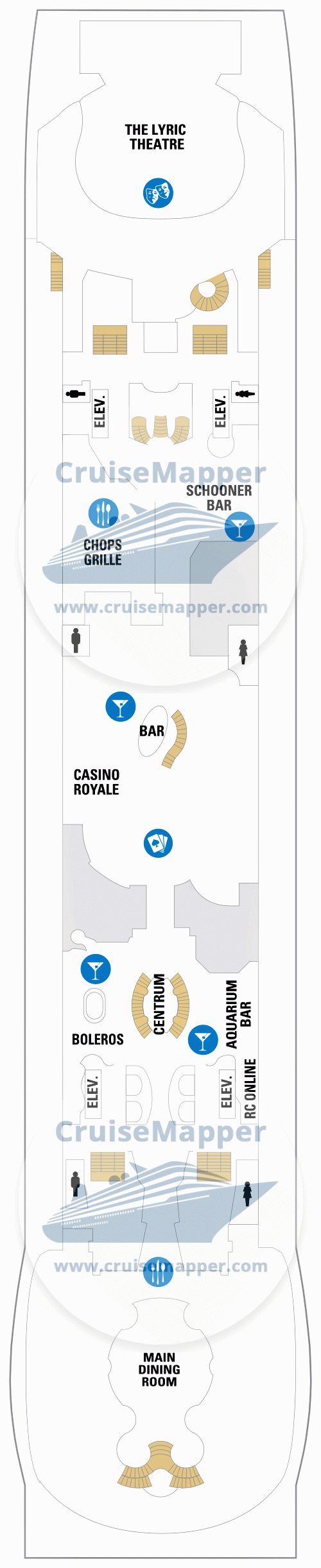 Adventure Of The Seas deck 4 plan CruiseMapper