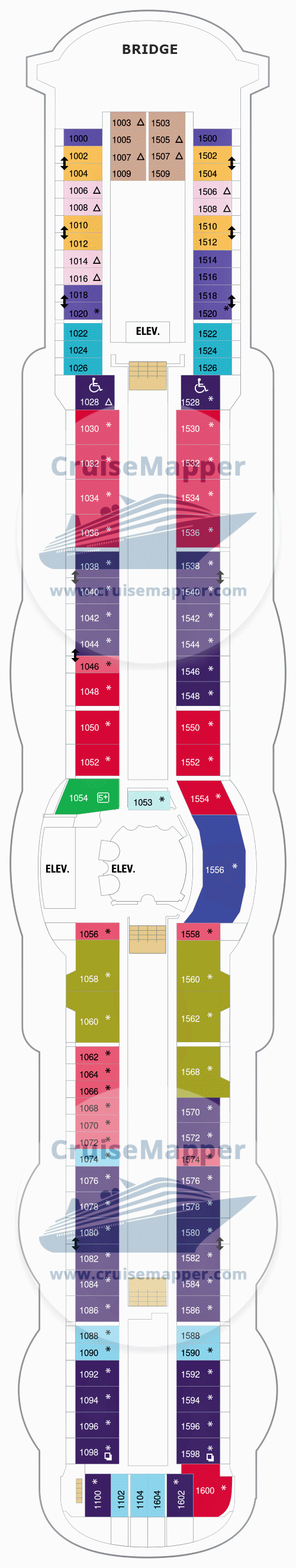 Jewel Of The Seas deck 10 plan CruiseMapper