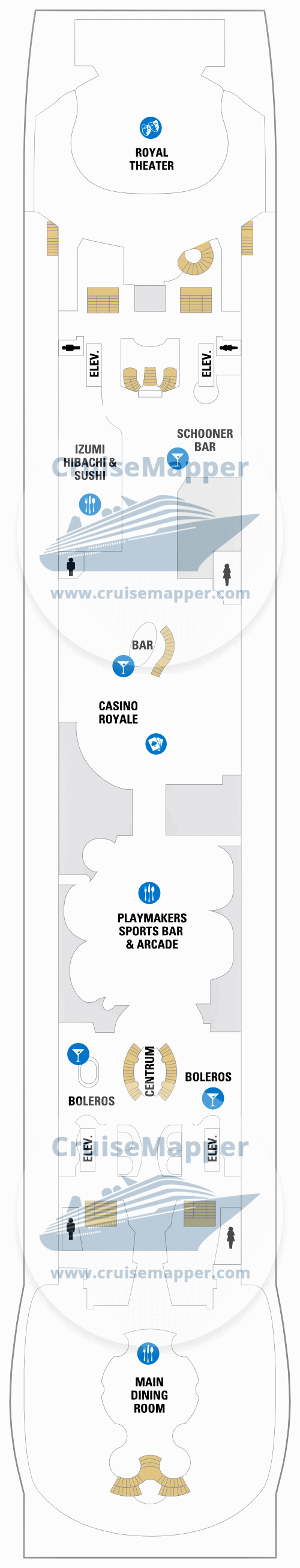 Freedom Of The Seas deck 4 plan CruiseMapper