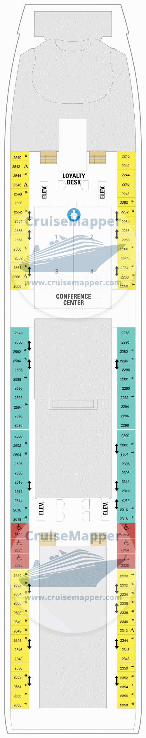 Explorer Of The Seas deck 2 plan CruiseMapper