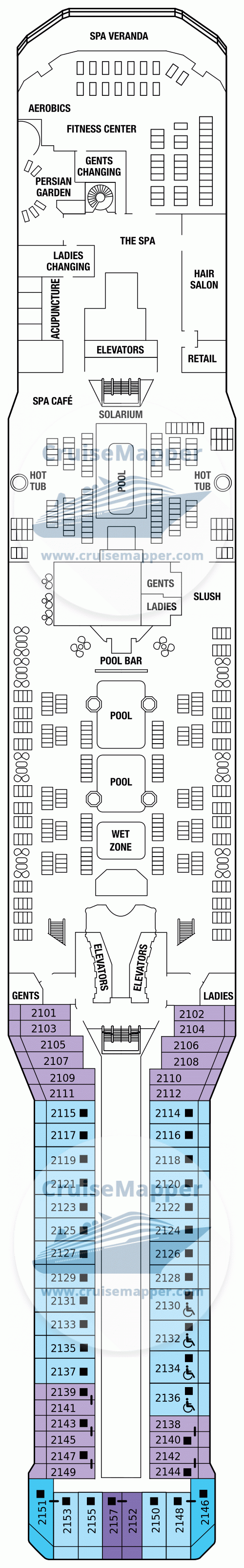 Celebrity Equinox deck 12 plan CruiseMapper