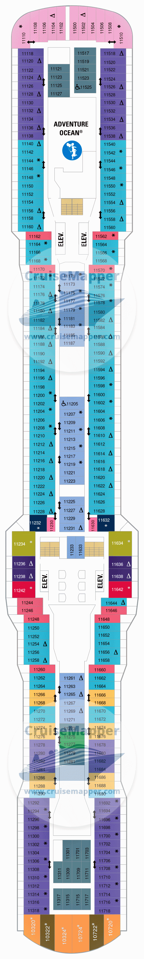 Quantum Of The Seas deck 11 plan CruiseMapper