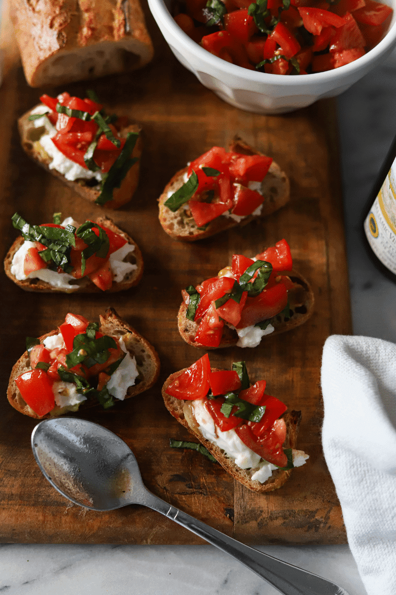 Burrata Bruschetta with Tomatoes CrumbSnatched