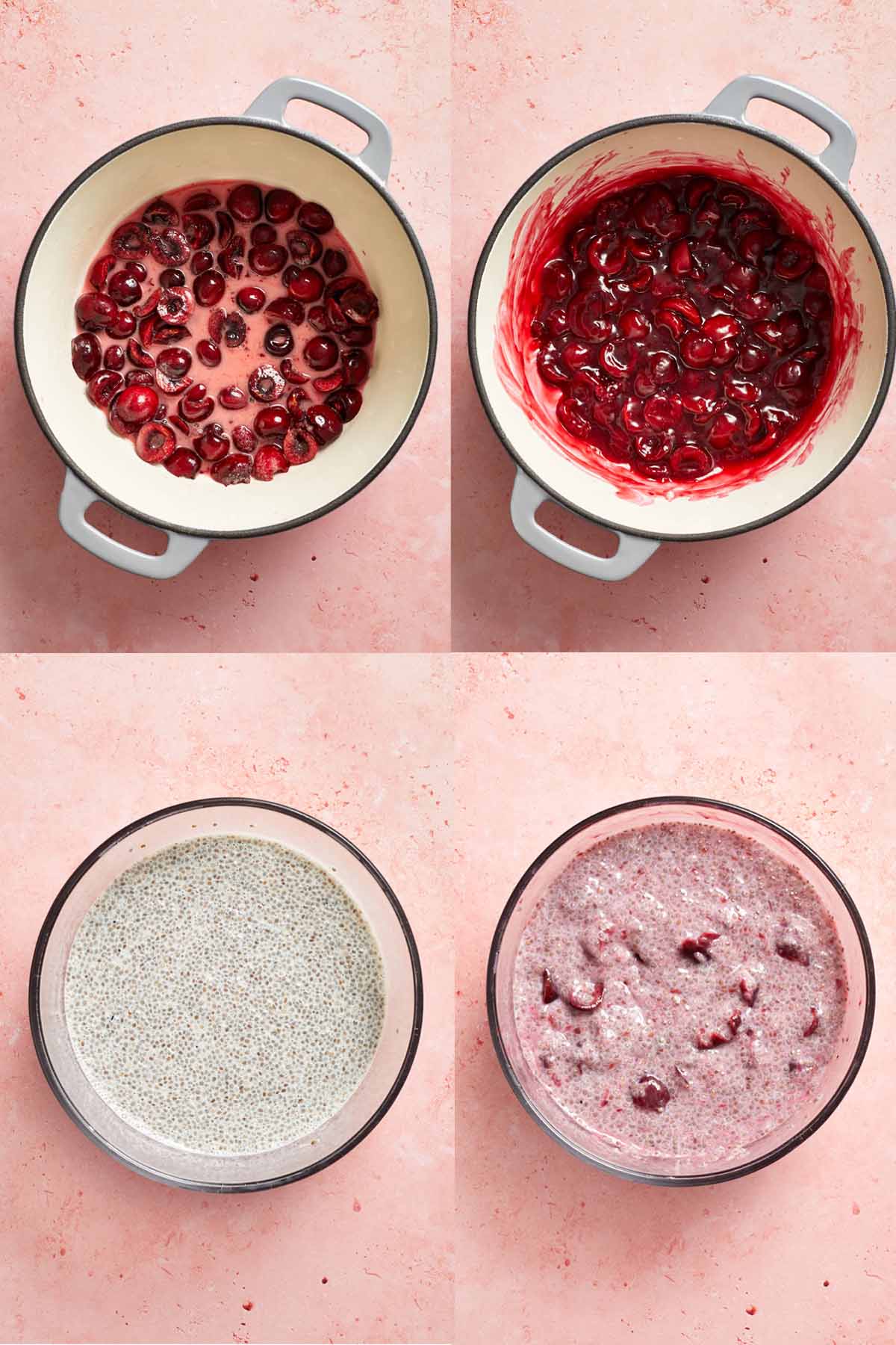 Cherry Chia Pudding Crumb Top Baking