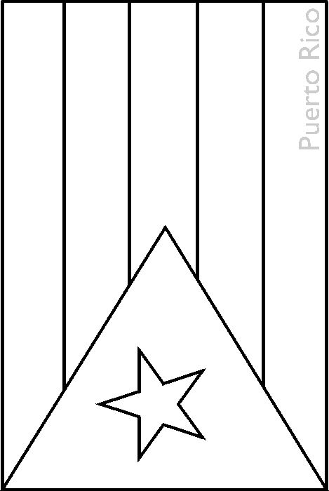 Puerto Rico Flag Coloring Pages - Learny Kids