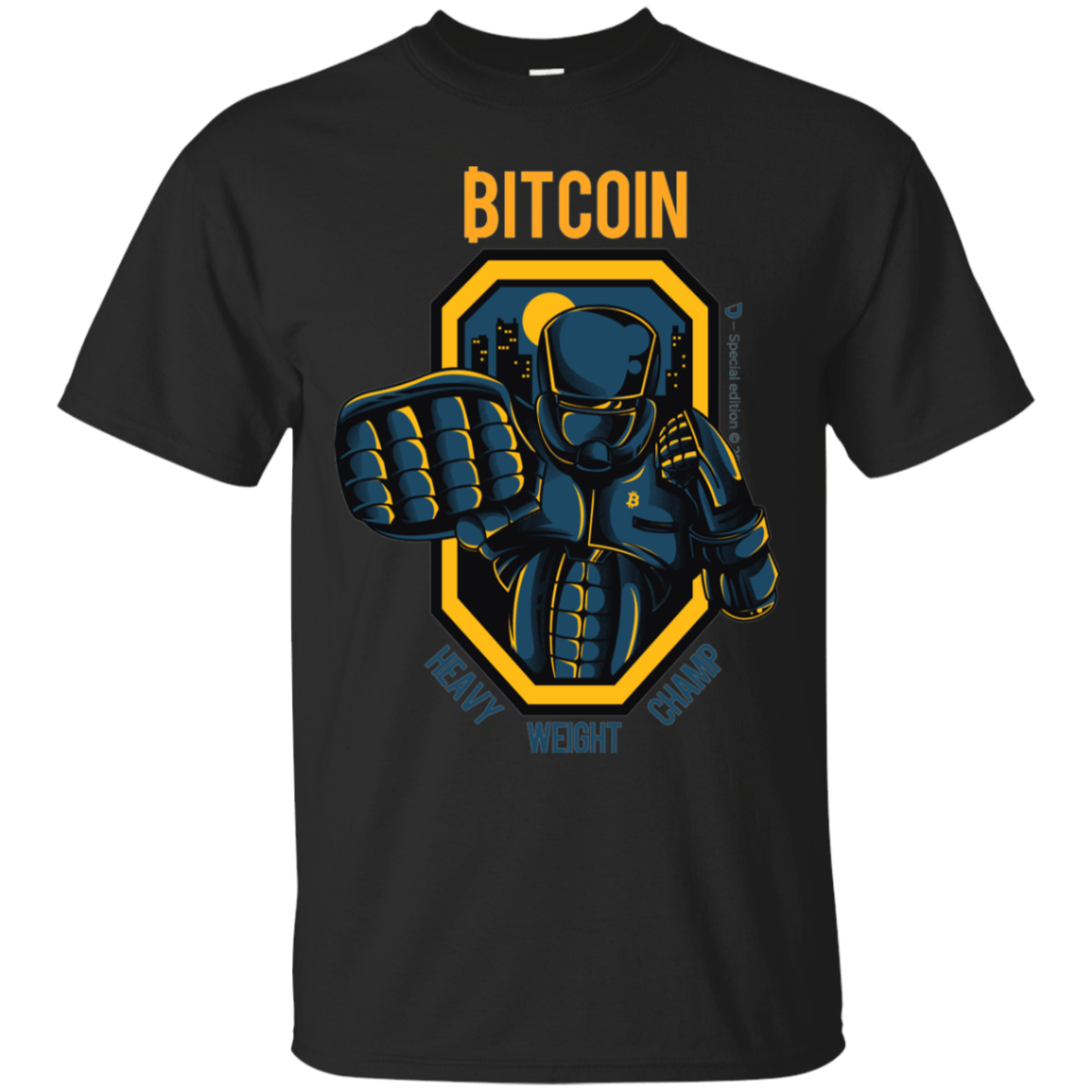 Bitcoin Heavyweight 6oz Ultra Cotton TShirt by Gildan • CryptoBantam
