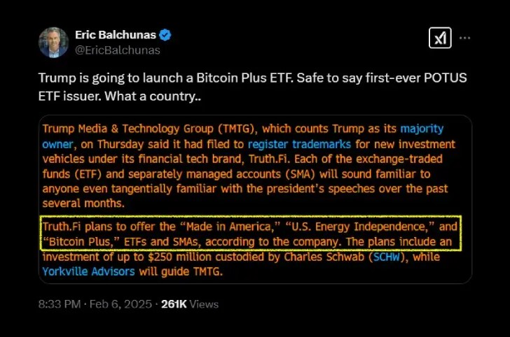 Eric Balchunas reports filing of Bitcoin ETFs
