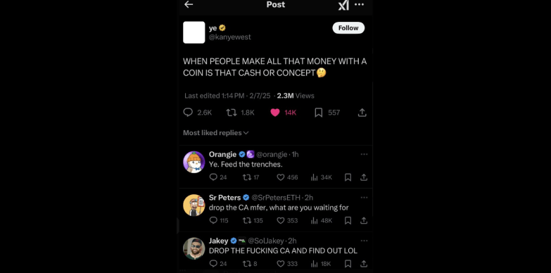 Tweet that started the Polymarket Poll