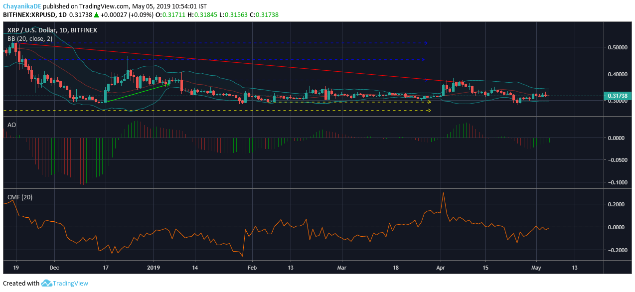Ripple XRP price analysis, 5 May 2019; currency holding
