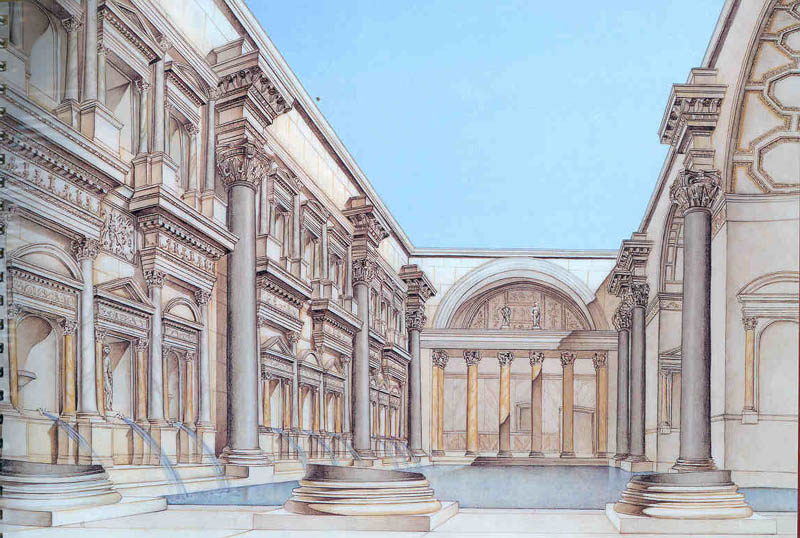 Ancient Roman Baths Thermae, Baths of Caracalla, Diocletian, Trajan