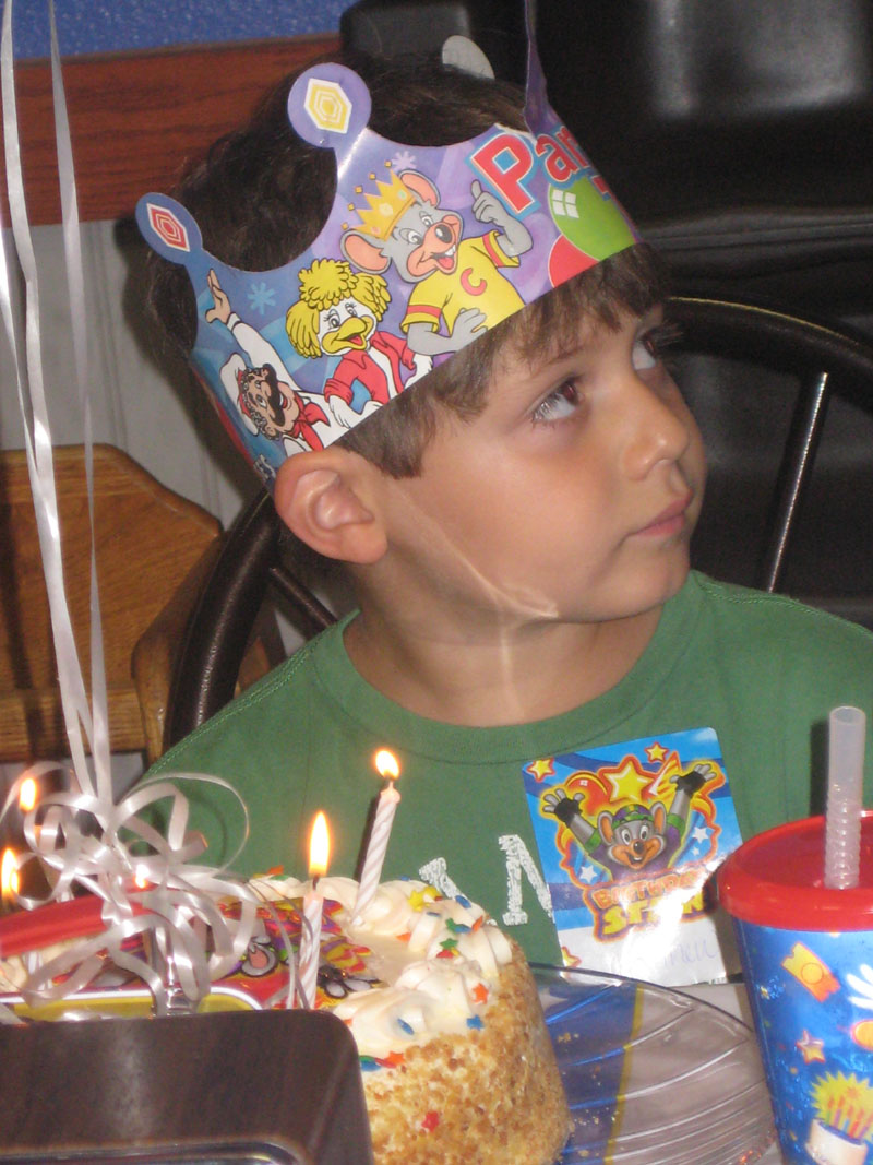 Matthew's 5th Birthday Chuck E Cheese July 29, 2008