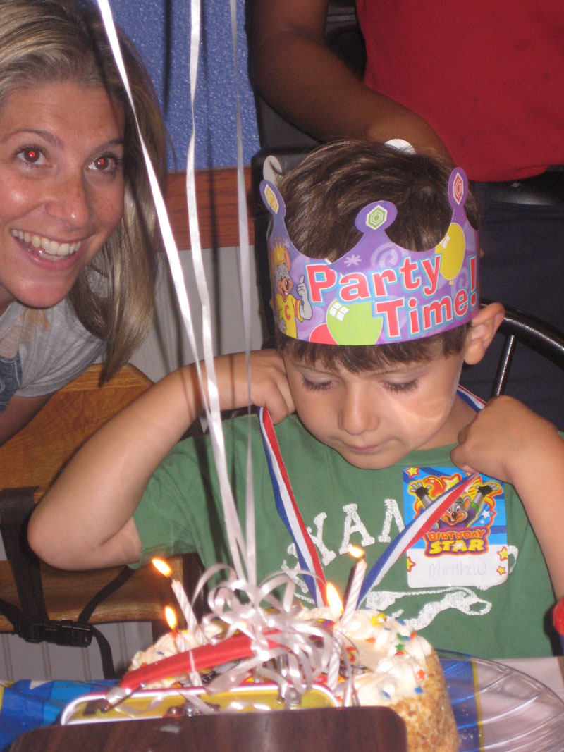Matthew's 5th Birthday Chuck E Cheese July 29, 2008