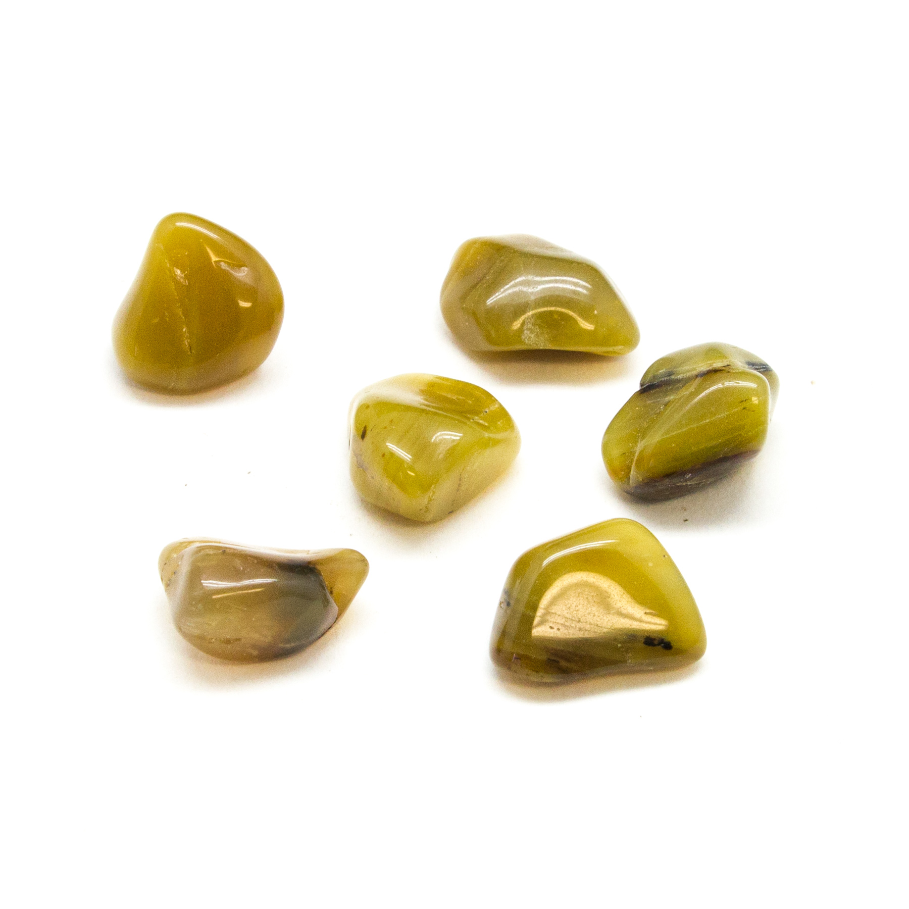 Olive Opal Tumbled Stone Set (Medium) Crystal Vaults