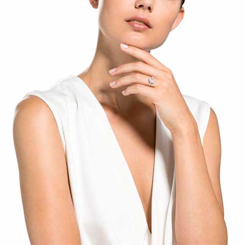 Penelope Cruz Moonsun Open Ring White Rhodium Plated