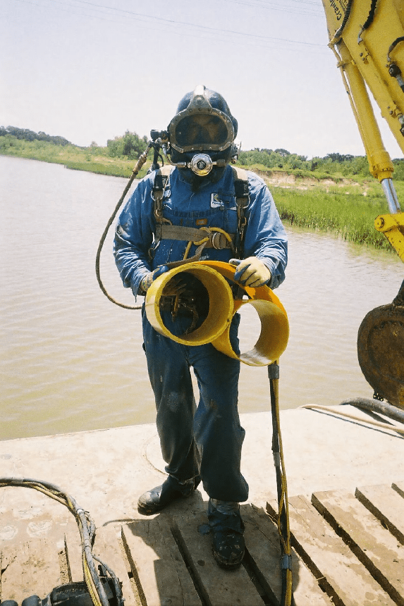 Clock Spring Repairs Dent Under Water Critica Infrastructure
