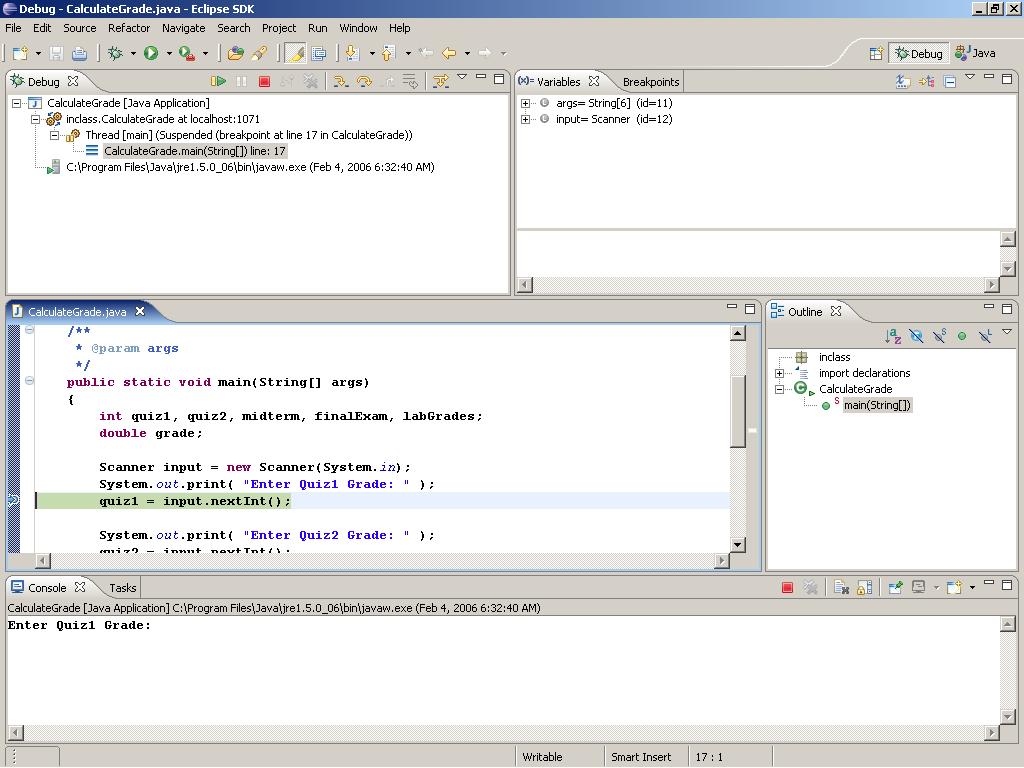 Debugging a Java Program with Eclipse