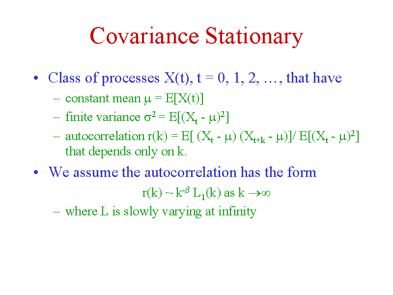 Covariance Stationary