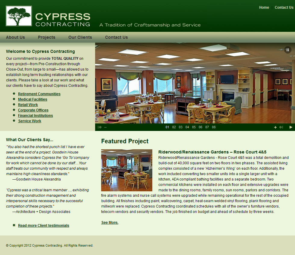 Cypress Contracting, LLC Cyber Services Web and Application Development
