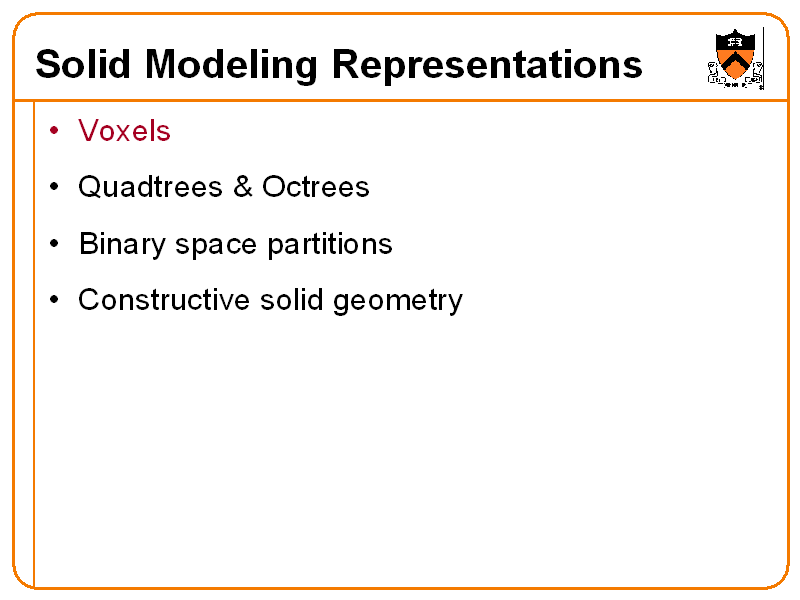 Solid Modeling Representations