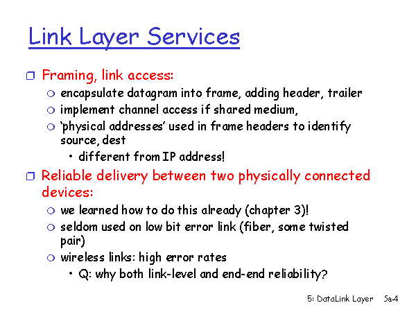 Link Layer Services