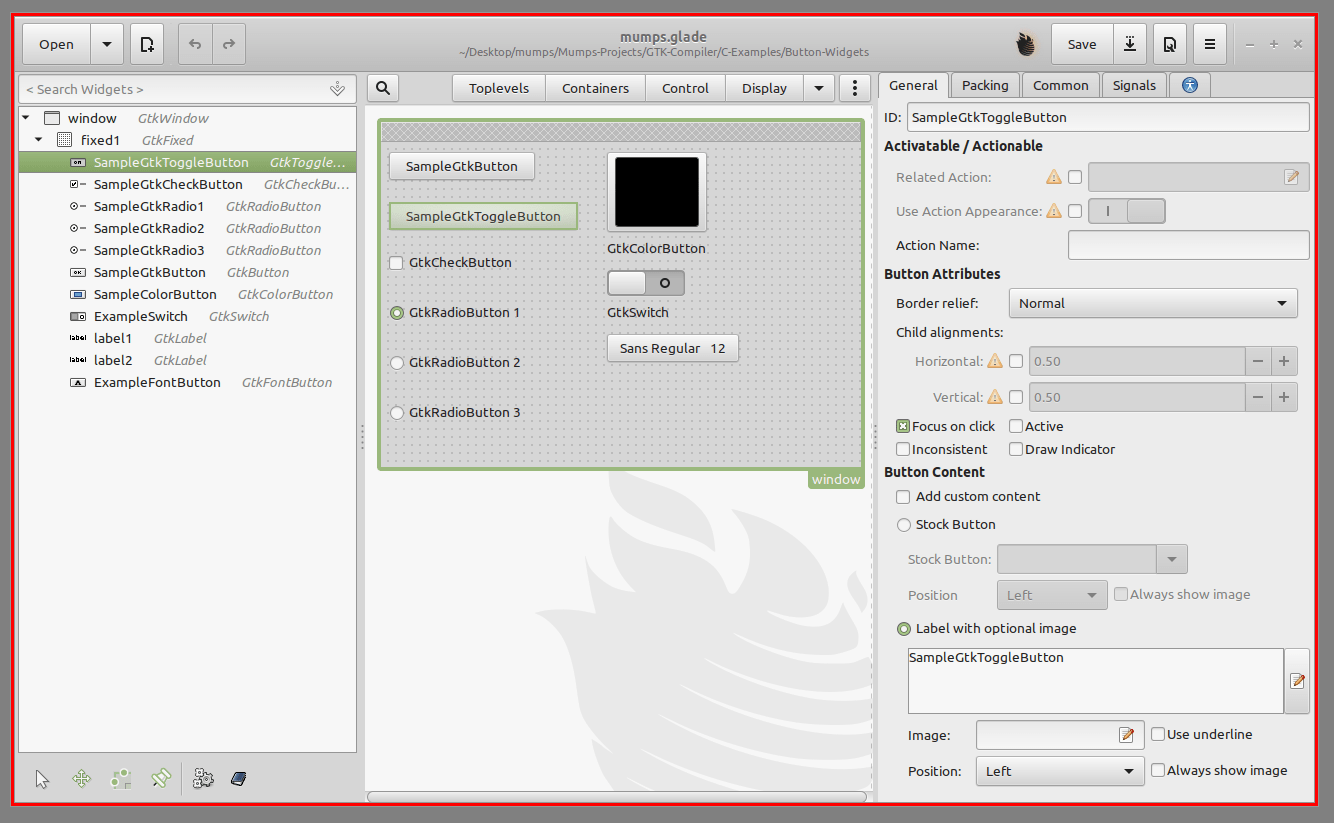 Linux GTK Glade Compiler