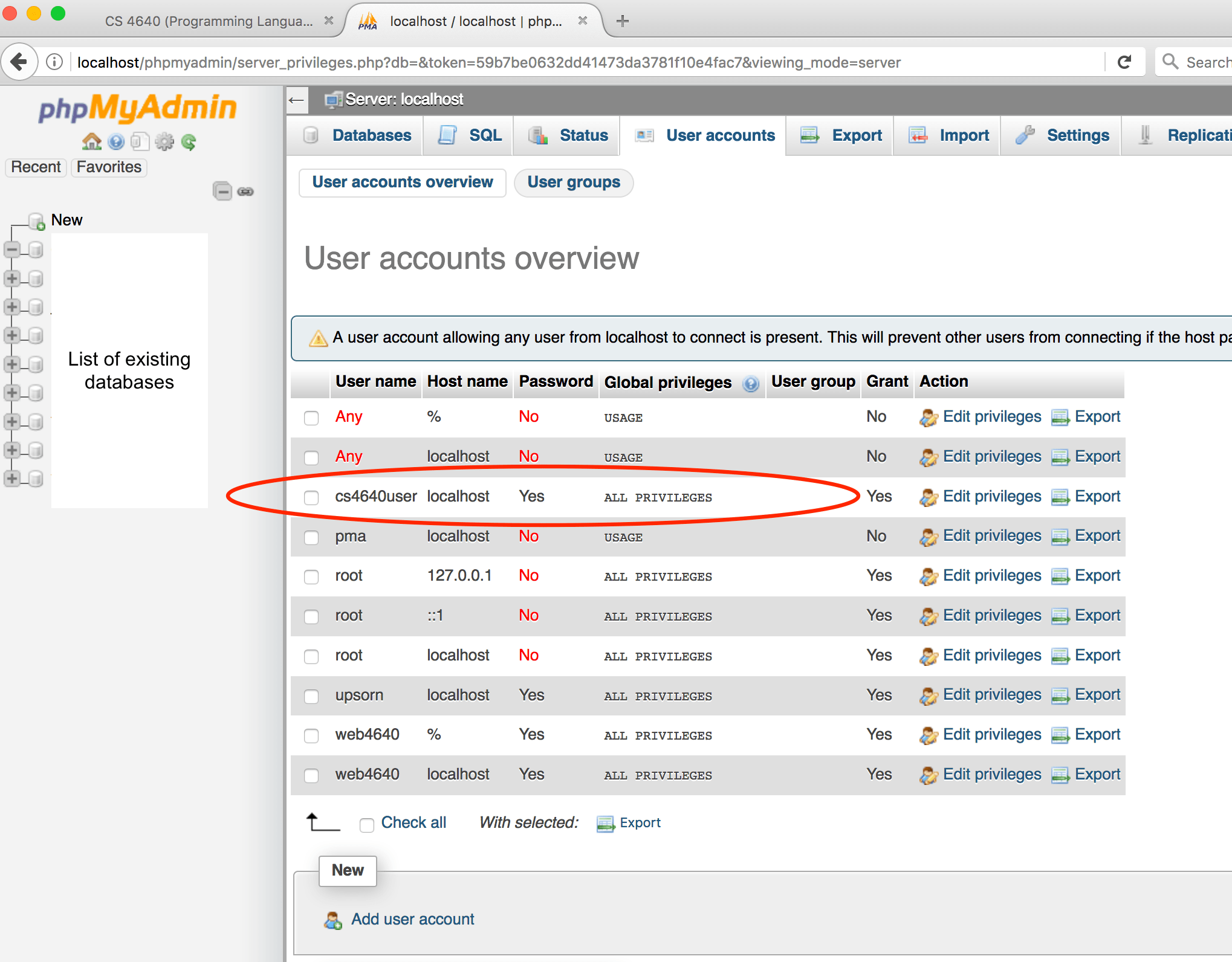 How to use xampp for database QuyaSoft