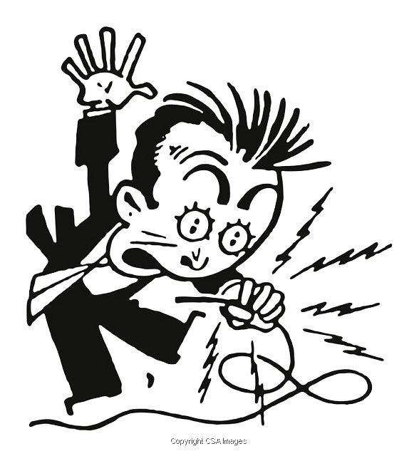 Man Getting Electric Shock T23815 CSA Images