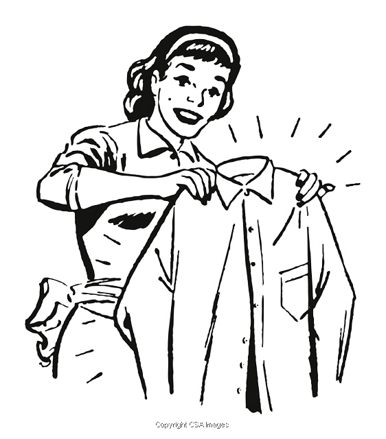 Woman with Pressed Shirt T89688 CSA Images