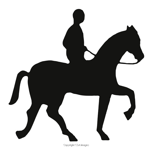 Clipart Of A Man Riding A Horse