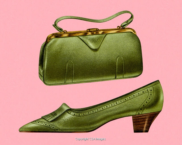 Matching Green Pumps and Handbag 832749 CSA Images