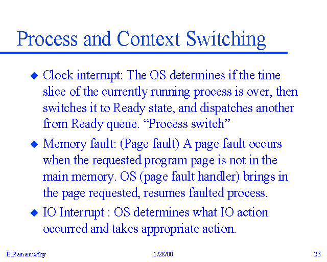 Process and Context Switching