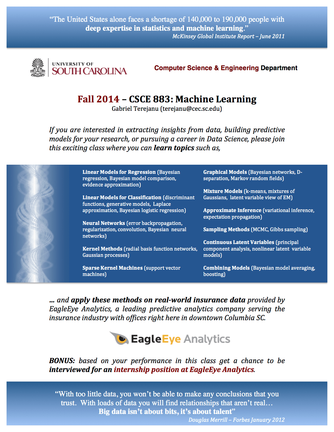 New Data Analytics Class with EagleEye Analytics My Computer Science