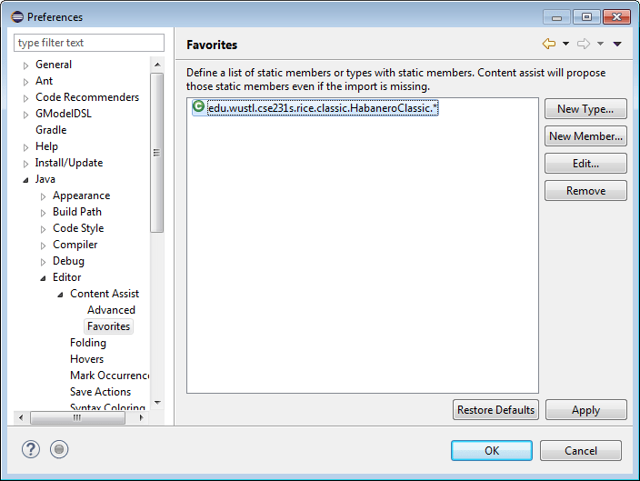CSE 231s Eclipse Tip of the Day import static content assist