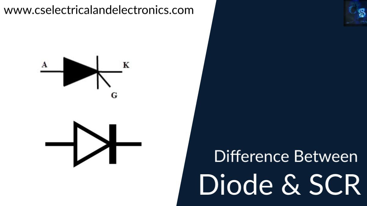 Difference Between Diode and SCR (Silicon Controlled Rectifier)