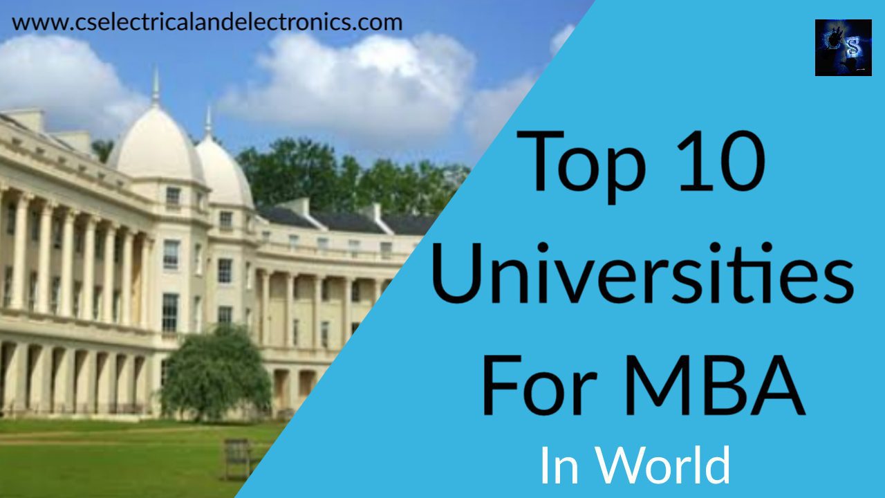 Top 10 Universities For MBA In The World, MBA Universities In The World