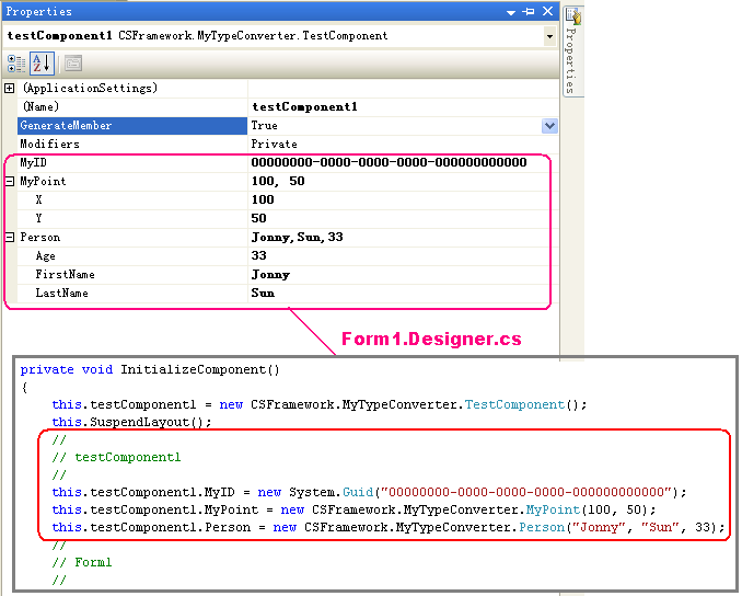 使用自定义TypeConverter生成设计时代码C/S框架网