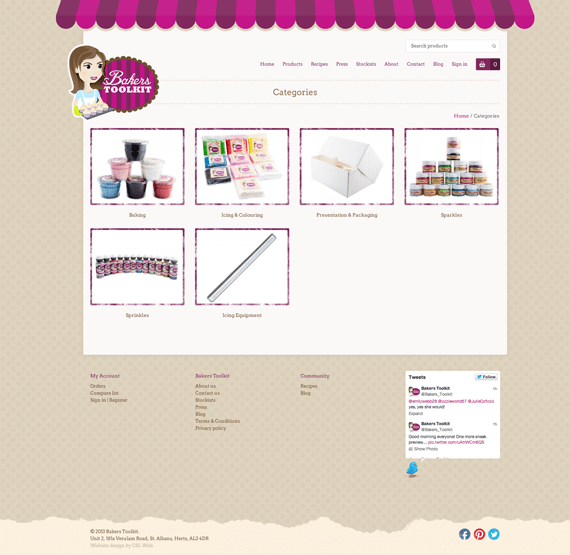 Bakers Toolkit and website design » CSL site Design