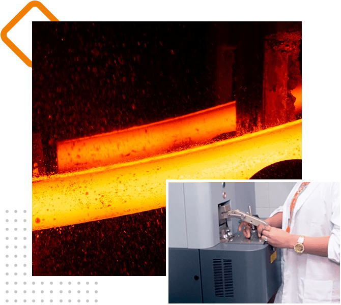 Steel melting process and chemical laboratory of CSRM