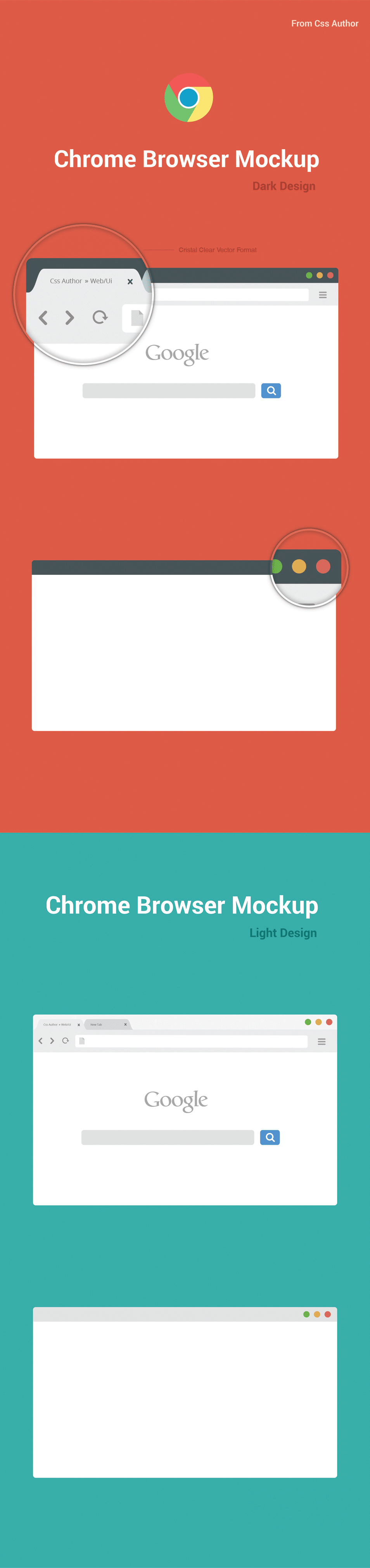 Chrome Browser Mockup Design Template Vector For Free » Css Author