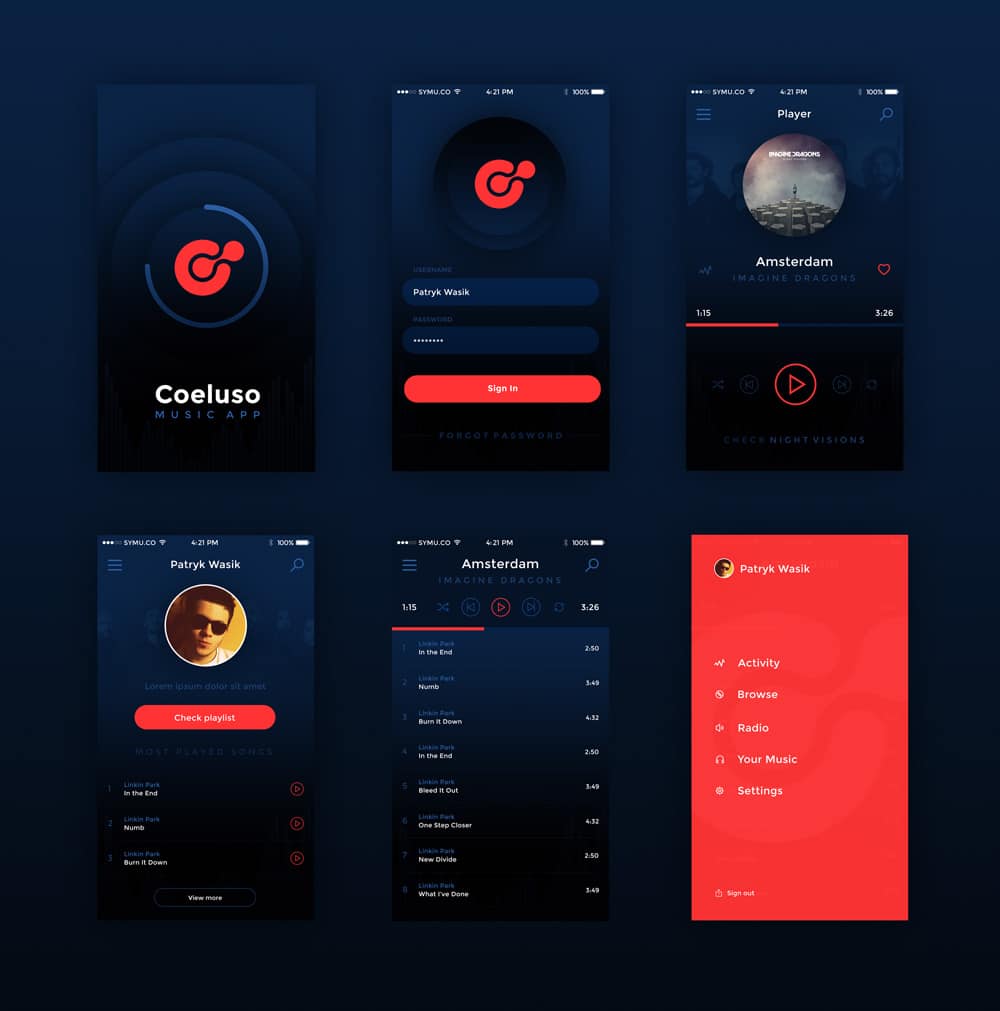 Latest Free Mobile App UI PSD Designs » CSS Author