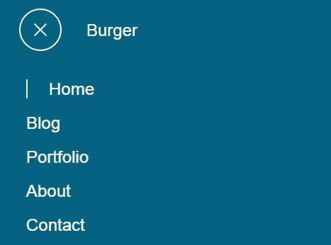 Lightweight Fullscreen Navigation with Hamburger Menu - Burger | CSS Script