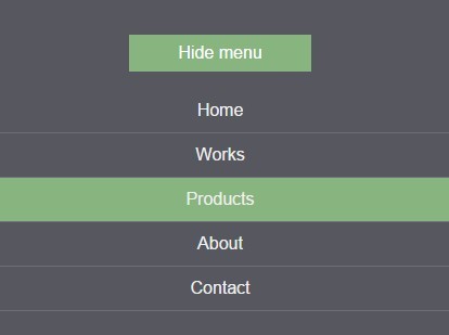 Responsive Show / Hide Navigation Menu with JavaScript and CSS3 | CSS ...