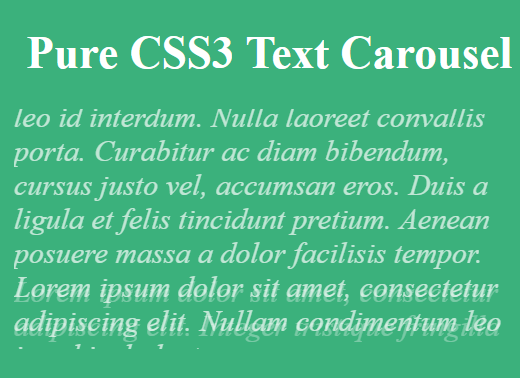 CSS Only Text Carousel / Rotator