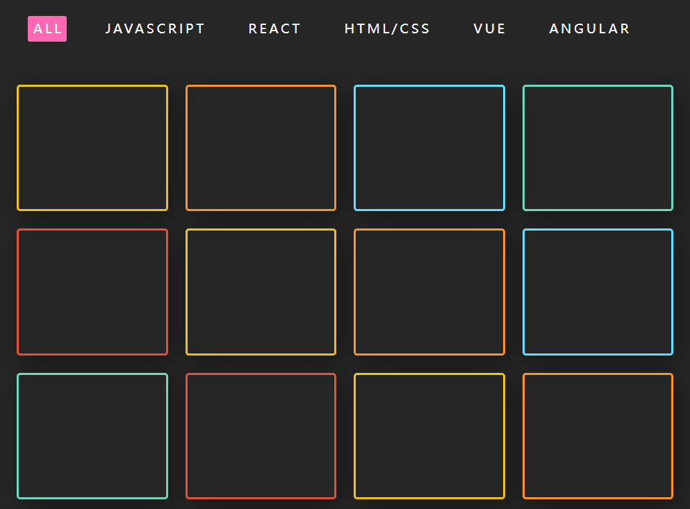 CSS Only Filterable Gallery With Tabs CSS Script
