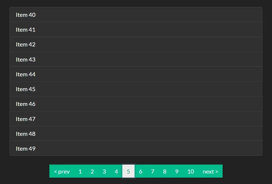 Bootstrap Compatible Pagination Component easyPagination.js CSS Script