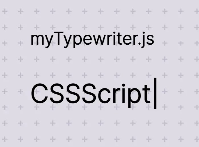 Easy Lightweight Typing Effect Library myTypewriter.js CSS Script
