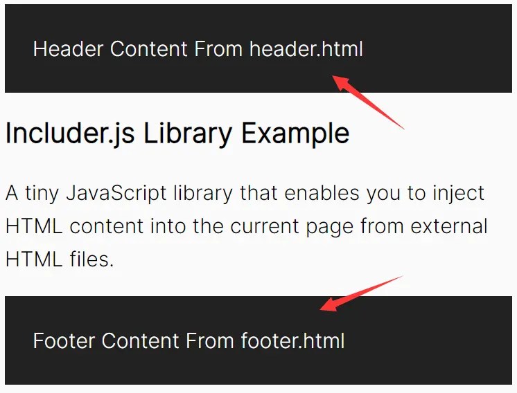 Include HTML Files In HTML Includer.js CSS Script
