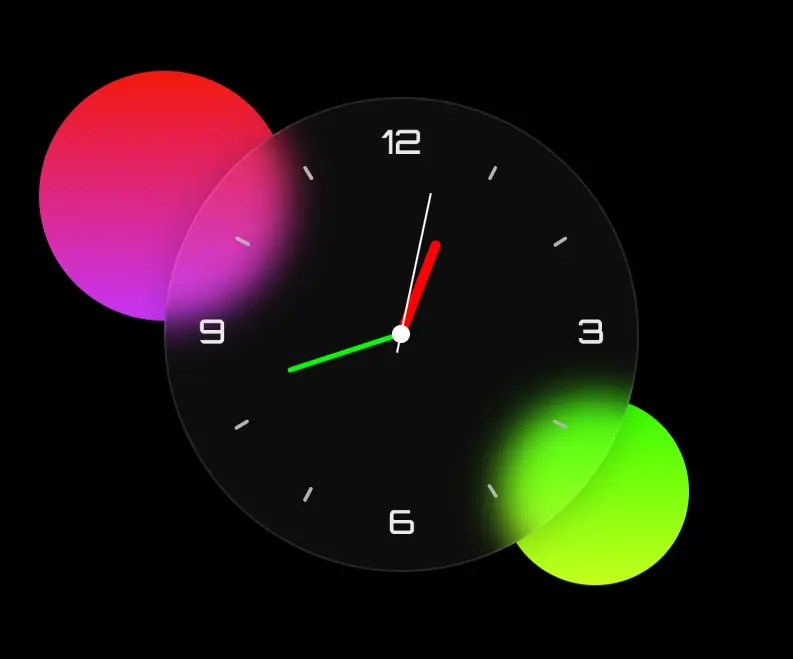 Glassmorphism Analog Clock Using Html Css Javascript Images sexiezpix
